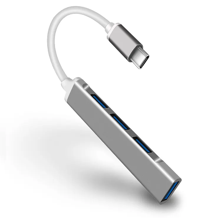 USB C Hub Typ C USB 3.0 Hub 4-Ausgang Adapter Mini-USB-Splitter Multiport-Erweiterung für PCPS4, Laptops, Thunderbolt