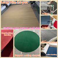 Alfombra de Pared a Pared de Color Sólido, Alfombra de Bucle de Alta Densidad, 100% Polipropileno, Ignífuga, Insonorizante, para Pasillo, Dormitorio, Oficina
