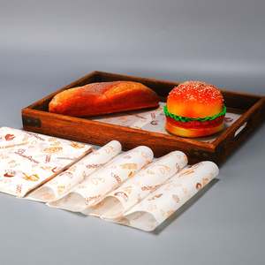 Papier d'emballage pour hamburger de qualité alimentaire, imprimé avec un motif personnalisé, logo en couleur, sept couches, résistant à la graisse - Product Image 5