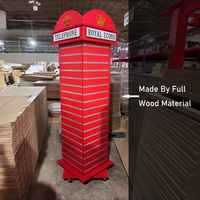 Présentoir rotatif en bois pour cabine téléphonique, support mural pour présentation en magasin