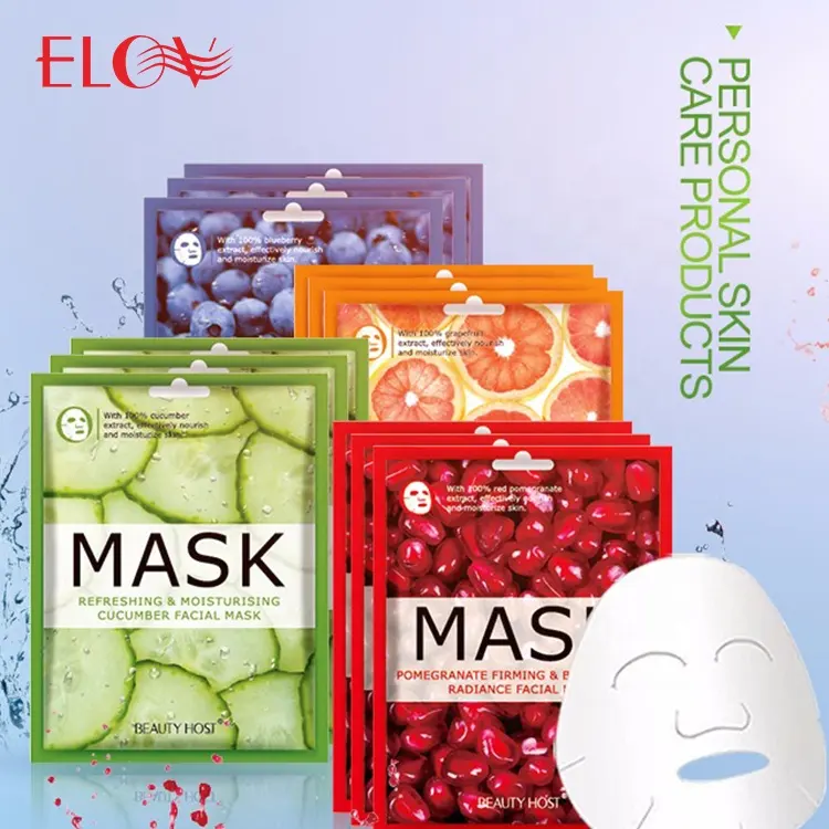 100% натуральный органический лучший отбеливающий увлажняющий лист, маска для лица, оптовая продажа, OEM маска для ухода за кожей, контроль жирности, витамин С, фруктовая маска для лица