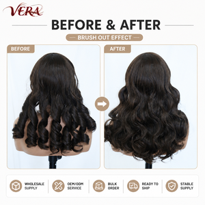 Peluca sintética Futura Fiber sin pegamento, lista para usar, con diadema, 260g, ondas sueltas, marrón oscuro mate, resistente al calor, para <span class=keywords><strong>mujer</strong></span>, al por mayor - Product Image 2