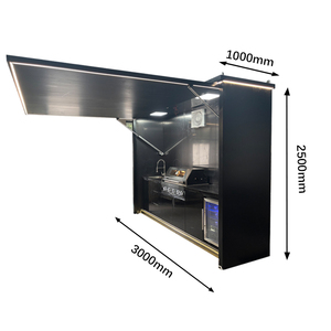 Ensemble d'armoires de cuisine d'extérieur en acier inoxydable 304 pour barbecue noir résistant aux intempéries en 3 jours pour le jardin - Product Image 2