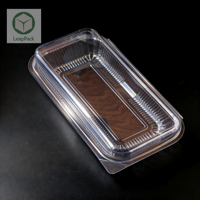 Leap Pack Mochi Croissant pour boîte alimentaire jetable rectangulaire 0,3 mm pour pizza, personnalisable avec gaufrage