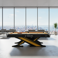 Table de billard professionnelle 9FT de qualité tournoi, cadre en bois massif, poches en cuir, retour de balles, plateau en ardoise, pour usage domestique et commercial, livraison gratuite