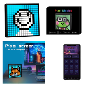 64*64 pixel Led Panel tường đồng hồ Máy tính để bàn trang trí nội thất nghệ thuật hiển thị với điều khiển ứng dụng, USB powered sáng tạo pixel Bảng điều chỉnh - Product Image 4