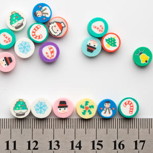 2025 nouveau Halloween poterie feuille argile épaisse noël poterie Bracelet bricolage mignon ornement accessoires perles en vrac - Product Image 3