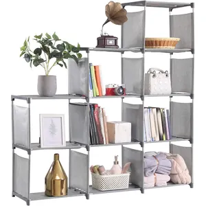 Rectangle Metal Deck Box with Multiple Closure Types, Multipurpose Storage Cabinet for Books, Modern Home Organization Shelving