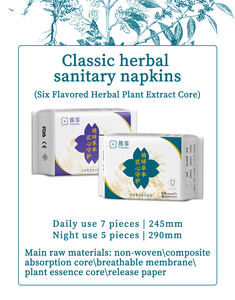 Assorbenti Igienici Traspiranti con Ali per Donne, Super Assorbenti e Anti-Perdita, con Erbe, Personalizzabili con Logo, Confezione Convenienza - Product Image 1