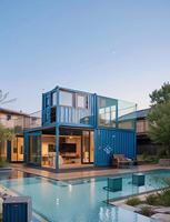 Maison conteneur modulaire élégante pour l'extérieur, avec structure en acier durable anti-corrosion, montage facile, intérieur personnalisable, 40 pieds, type boutique