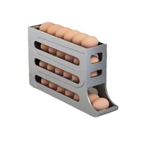 Plateau à œufs automatique empilable blanc pur, conteneur de rangement pour œufs pour porte de réfrigérateur domestique