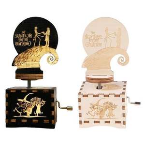 Caja de Música de Manivela con Canción de Halloween, Caja de Música Personalizable con Manivela, Regalo Personalizado - Product Image 1