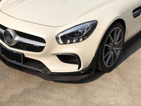 Ailerons avant en fibre de carbone style PK, garnitures d'aération de pare-chocs avant, kit carrosserie adapté à la modification Mercedes Benz AMG GT GTS