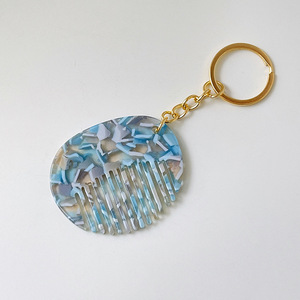 Mini <b>Comb</b> Keychain Personalized Cute Anti-Static Portable Small Stainless Steel Sheet <b>Hair</b> <b>Combs</b> Fashionable Beauty Accessory - Product Image 4