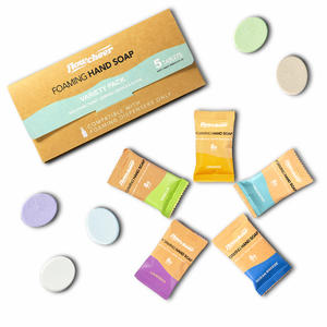 Logo personalizzato eco-friendly schiuma sapone per le mani Tablet Zero rifiuti ricaricabili sapone per lavare le mani GMP certificato per il mercato europeo - Product Image 2