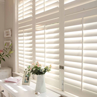 Persianas Tradicionales de PVC para Sala de Estar, Persianas de Plástico Imitación Madera y de Madera