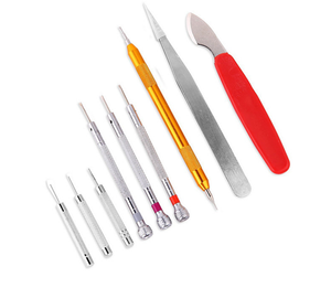 Kit de réparation de montres en acier inoxydable personnalisé OEM, 147 pièces, outils de réparation DIY, démonte-bracelet, ouvre-boîtier, tournevis - Product Image 6