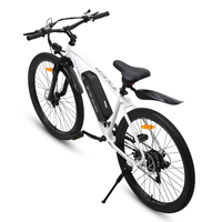 VTT électrique TXED, nouveau design, cadre en acier, couleur blanche, 7 vitesses, 36V/250W, frein à disque mécanique, écran LCD.