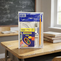 Kit de fournitures scolaires personnalisées en gros avec règle, gomme, taille-crayon et crayons de couleur – Fournitures OEM pour la rentrée des classes