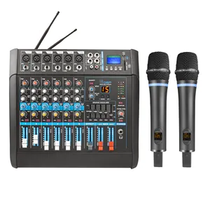 PMX-402D power amplifier Mixing console built-in wireless microphone mobile phone Bluetooth connection U section automatic frequ