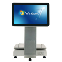Système de point de vente (PDV) avec écran tactile capacitif de 15 pouces, capacité de 15 kg, balance intégrée, caisse enregistreuse PC, balance PDV avec Windows 10 intégré, imprimante 58 mm