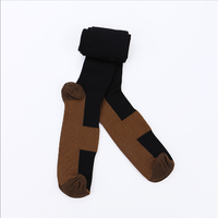 Chaussettes de Compression personnalisées en cuivre, cyclisme athlétique, athlétique, genou, bas hauts, chaussettes de Compression de Sport