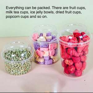 Atacado 1000ml <span class=keywords><strong>PET</strong></span> Plastic Disposable <span class=keywords><strong>Bowls</strong></span> Custom Universal Seal Com Tampa para Bebidas Alimentos Sobremesas Leite - Product Image 5