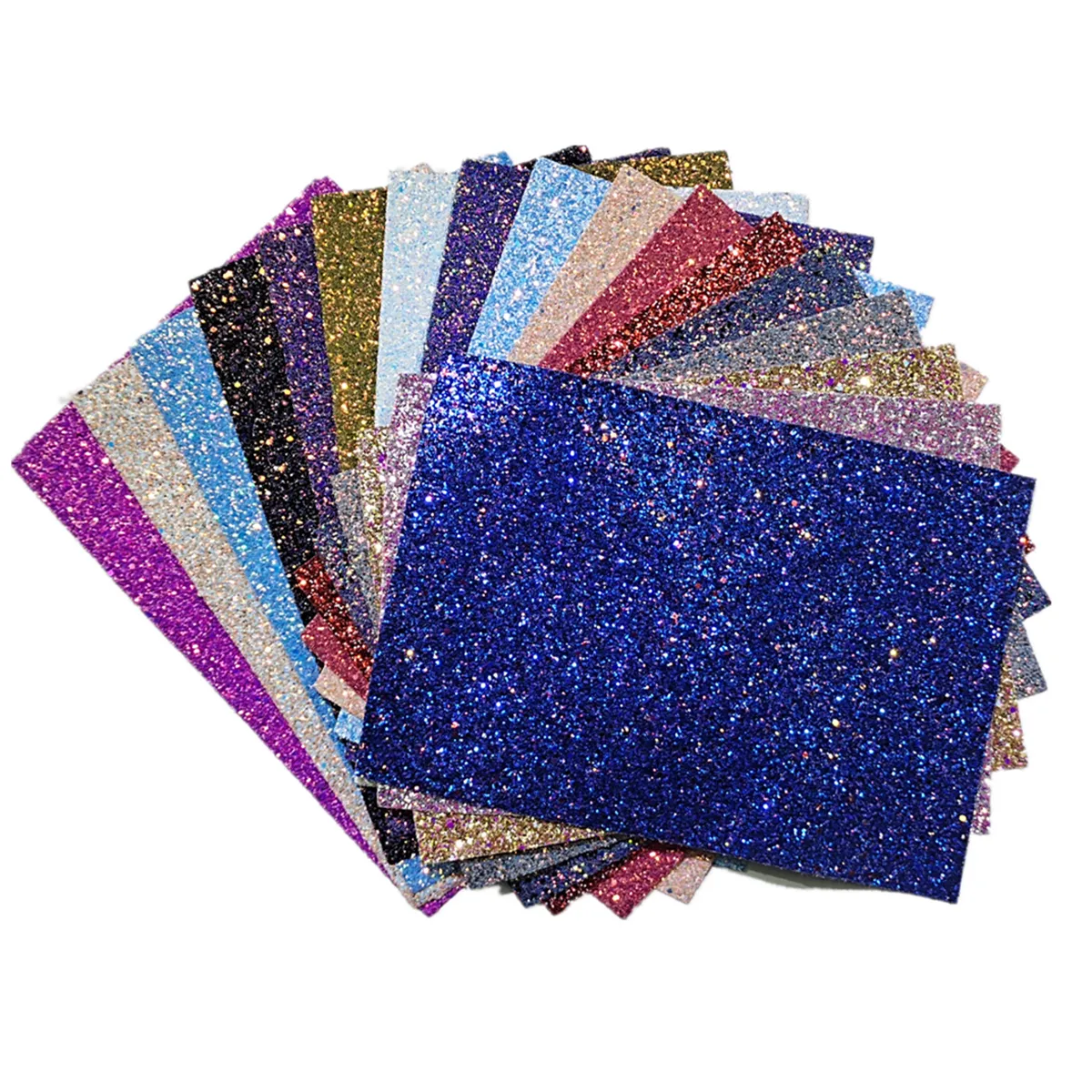 A4 Size Sheets Shiny Synthetic Vinyl Glitter Chunky Faux Leather For Shoes Bags Bow