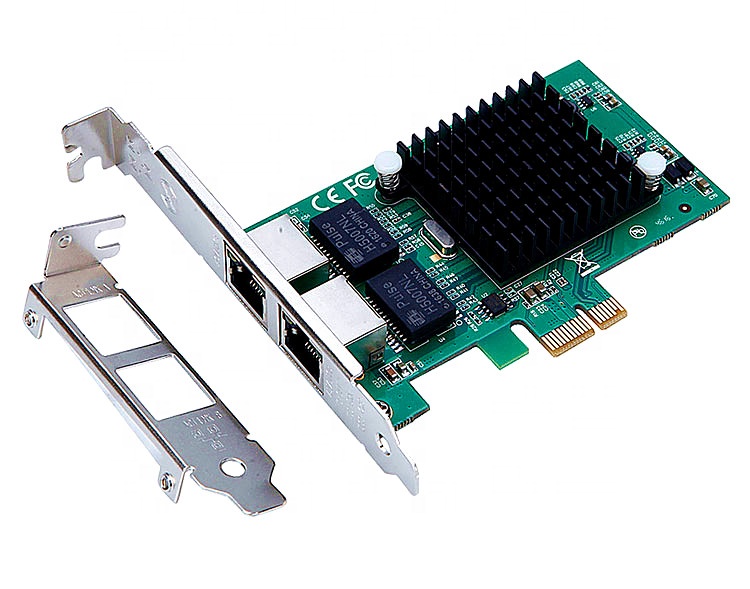 2 порта PCIE X1 1000M PCIe Gigabit Ethernet с двумя портами RJ45 Lan сетевая карта чип 82576 сеть Pci-e Ethernet сервер