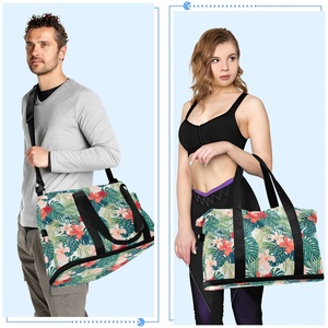 Aloha Hawaiian Lifestyle Custom Tropical Flower Design Travel Foldable Bags Lightweight Large Sport Duffel Bag With Makeup Pouch - Product Image 5