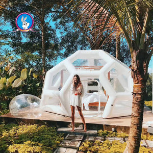 Tente <span class=keywords><strong>igloo</strong></span> transparente <span class=keywords><strong>gonflable</strong></span> en forme de football de Shanghai pour le camping en plein air - Product Image 2
