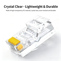Conector RJ45 Cat6 UTP 8P8C POE con Niquelado y Chapado en Oro 3U/30U, Enchufe de Red Blindado, OEM/ODM Guangdong