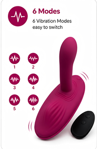 Bestseller Fernbedienungsfähiger Analplug Vibrator mit 6 Vibrationsmodi im Rosen-Design, Wiederaufladbarer Massager für Männer & Frauen Sexspielzeug - Product Image 2