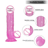 Consoladores realistas enormes populares para mujeres, Juguetes sexuales coloridos para adultos, consolador de empuje de silicona para hombres y mujeres, tienda ofrece grandes