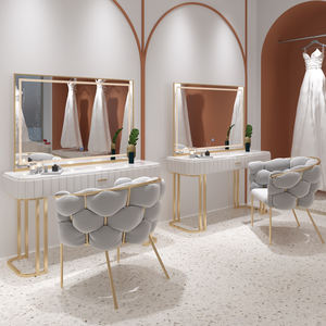 <span class=keywords><strong>Mesa</strong></span> de maquillaje especial de celebridades de Internet para decoración de uñas, maquillaje ligero, tiendas de novias, tocador de Metal duradero para salones de belleza - Product Image 1