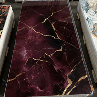 Panneau mural en composite bois-plastique effet marbre, étanche, ignifuge, résistant à l'humidité, design moderne, options de taille pour la décoration intérieure - Vente chaude