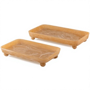 Juego de Dos Bandejas de Resina de Primera Calidad, Plato para Chocolate Hecho a Mano, Forma Rectangular, Nueva Bandeja para Chocolate - Product Image 1