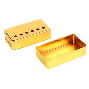 2Pcs Gold 6 Hole Guitar Pickup Cover Polished Single <span class=keywords><strong>Double</strong></span> Coil Electric Guitar Pickup Cover - Product Image 1