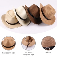 Sombrero de vaquero con visera curvada para niño y niña, sombrero de vaquero con visera curvada, ajustable, de papel, unisex, venta al por mayor