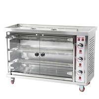 Rôtissoire à poulet rotative au gaz, machine à rôtir le poulet commerciale, machine à griller le poulet électrique automatique rotative