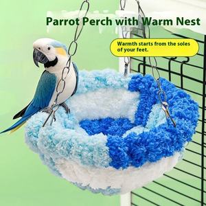 Nid d'oiseau résistant à l'hiver à motif solide <span class=keywords><strong>Lit</strong></span> suspendu isolé écologique avec rembourrage épaissi pour petits perroquets Carton emballé - Product Image 3