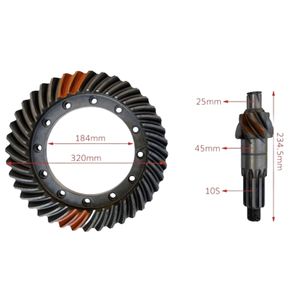 Ensemble d'engrenages à couronne et pignon CHIHUI <span class=keywords><strong>pour</strong></span> différentiel d'essieu robuste de machines de construction - Product Image 2