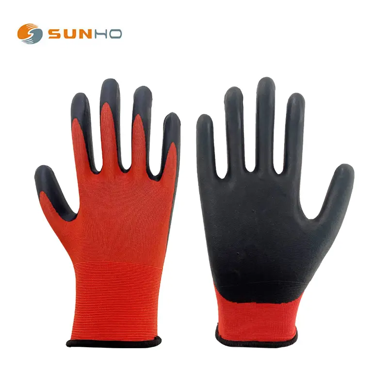 Micro foam gloves High Quality Wholesale 15GG nylon liner with Micro Foam nitrile Gloves smart Gloves