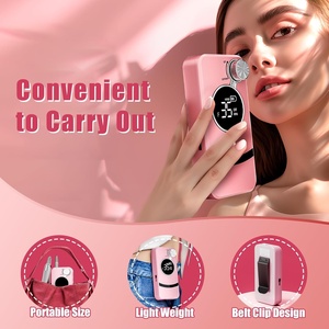 Pink <b>Nail</b> Drill Machine 35000RPM Electric File Professional Rechargeable Acrylic Gel Grinder Buffer Tools - Product Image 5