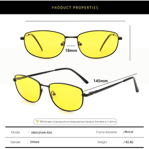 Sunray Small Batch Sample Personalized Rectangular Gold Metal Lightweight Durable Unisex TAC UV400 Polarized <b>Sunglasses</b> - Product Image 4