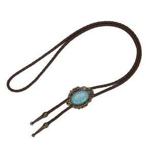 Europese Amerikaanse Unisex Lange Vintage Turquoise Hanger Ketting Grensoverschrijdende Goudlegering Bloem Vlinder Vorm Mode Kettingen - Product Image 5