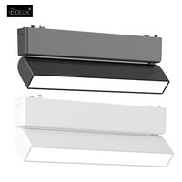DGLUX Projecteur Magnétique Pliable sur Rail DC 48V, Système d'Éclairage Linéaire LED Pliable à 90 Degrés pour Plafond