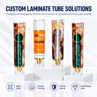 Tube de dentifrice personnalisé en aluminium et plastique, emballage cosmétique laminé, bouchon à vis, impression UV, 12,7-35 mm