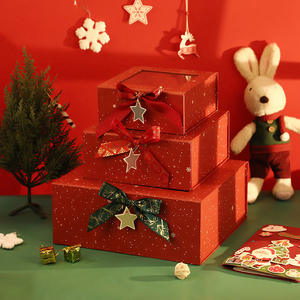 Scatola regalo regalo di natale all'ingrosso scatola regalo di natale imballaggio nastro di decorazione di natale magnetico pieghevole scatola di imballaggio di carta - Product Image 1