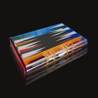 Jeu de dames professionnel en plexiglas personnalisé vente en gros jeu de backgammon en acrylique
